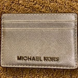 Michael Kors Card Holder in Silver/Silver
